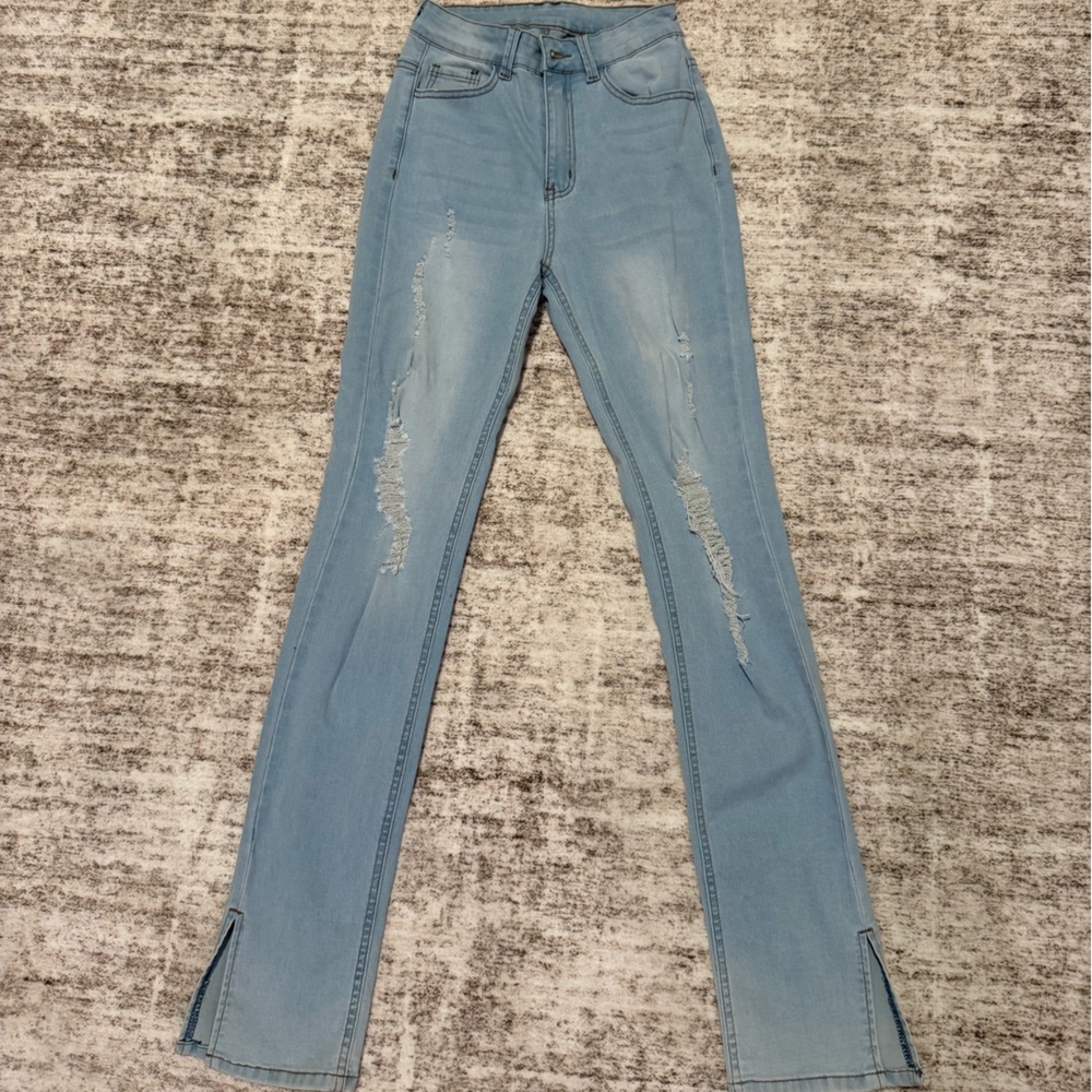 SHEIN Light Blue Skinny Jeans